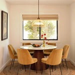 LightfixturesUAE-1-Light Modern Ribbed Glass Dome-Shaped Pendant Light-Pendant Lights-Small-