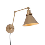 LightfixturesUAE-1-Light Modern Swing Arm Conical Wall Sconce-Wall Lights-Black-