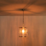 LightfixturesUAE-1-Light Modern Water Pattern Glass Cylinder Pendant Light-Pendant Lights-Nickel-