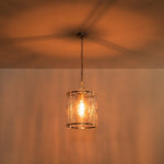 LightfixturesUAE-1-Light Modern Water Pattern Glass Cylinder Pendant Light-Pendant Lights-Nickel-