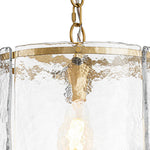 LightfixturesUAE-1-Light Modern Water Pattern Glass Cylinder Pendant Light-Pendant Lights-Nickel-