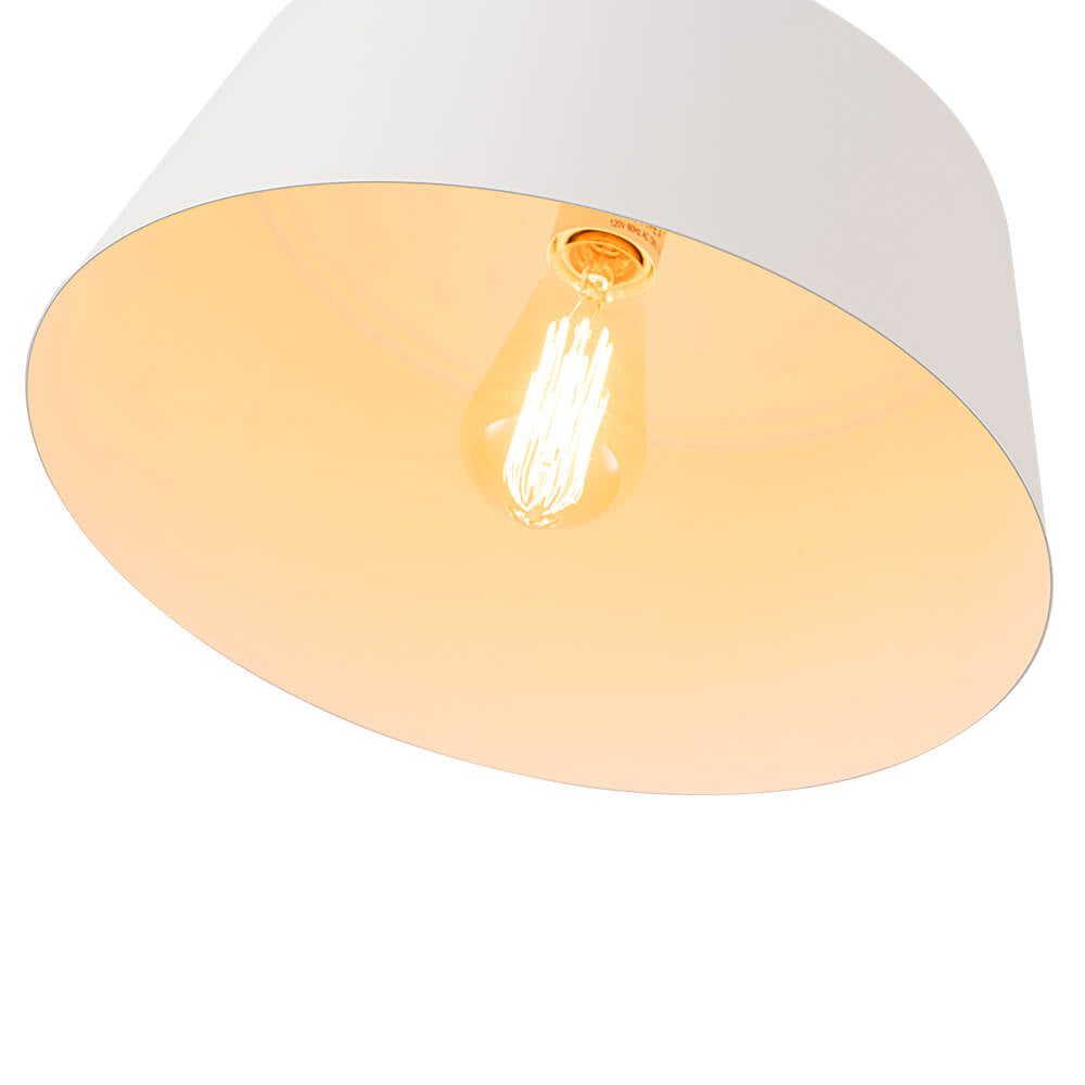 LightfixturesUAE-1-Light Modern White Metal Wine Glass Shape Dome Kitchen Pendant-Pendant Lights-B-
