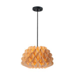 LightfixturesUAE-1-Light Modern Wood Grain Pine Cone Shape Pendant Light-Pendant Lights-Small-