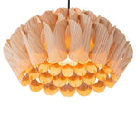 LightfixturesUAE-1-Light Modern Wood Grain Pine Cone Shape Pendant Light-Pendant Lights-Small-