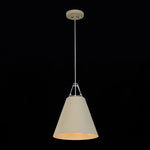 LightfixturesUAE-1-Light Nordic Cream Style Khaki Conical Single Pendant Light-Pendant Lights-Khaki-