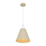 LightfixturesUAE-1-Light Nordic Cream Style Khaki Conical Single Pendant Light-Pendant Lights-Khaki-