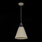 LightfixturesUAE-1-Light Nordic Cream Style Khaki Conical Single Pendant Light-Pendant Lights-Khaki-