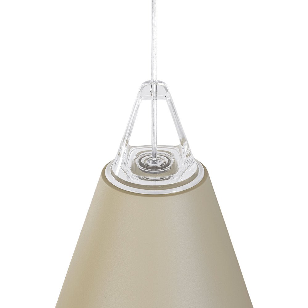 LightfixturesUAE-1-Light Nordic Cream Style Khaki Conical Single Pendant Light-Pendant Lights-Khaki-