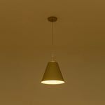 LightfixturesUAE-1-Light Nordic Cream Style Khaki Conical Single Pendant Light-Pendant Lights-Khaki-