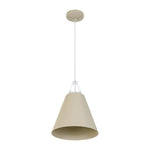 LightfixturesUAE-1-Light Nordic Cream Style Khaki Conical Single Pendant Light-Pendant Lights-Khaki-