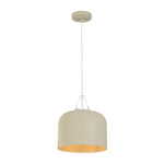 LightfixturesUAE-1-Light Nordic Cream Style Khaki Drum Single Pendant Light-Pendant Lights-Khaki-