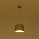 LightfixturesUAE-1-Light Nordic Cream Style Khaki Drum Single Pendant Light-Pendant Lights-Khaki-