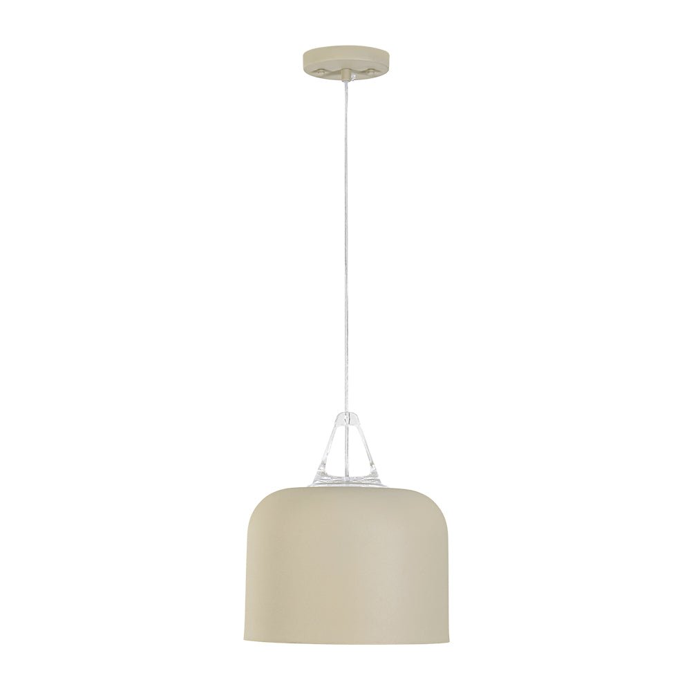 LightfixturesUAE-1-Light Nordic Cream Style Khaki Drum Single Pendant Light-Pendant Lights-Khaki-