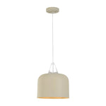 LightfixturesUAE-1-Light Nordic Cream Style Khaki Drum Single Pendant Light-Pendant Lights-Khaki-