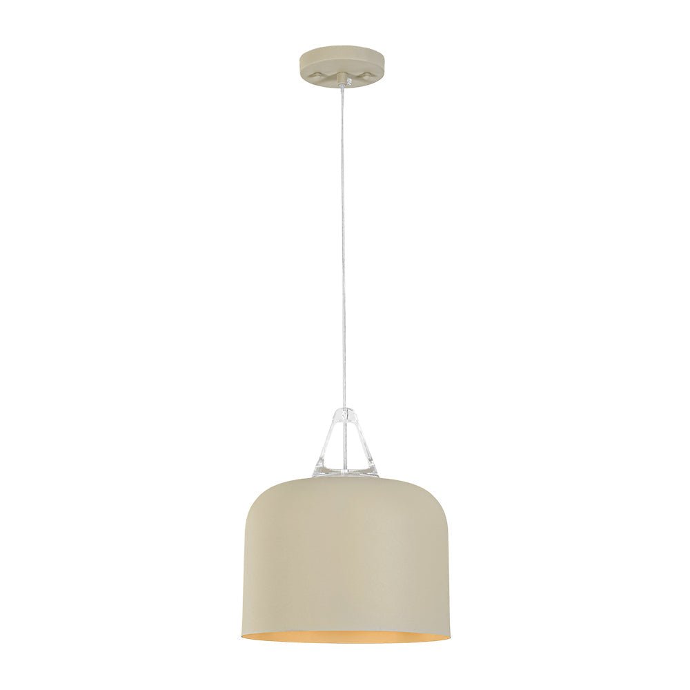 LightfixturesUAE-1-Light Nordic Cream Style Khaki Drum Single Pendant Light-Pendant Lights-Khaki-