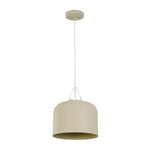 LightfixturesUAE-1-Light Nordic Cream Style Khaki Drum Single Pendant Light-Pendant Lights-Khaki-