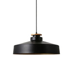 LightfixturesUAE-1-Light Nordic Minimalism White Wooden-Color Iron Conical-Shaped Pendant Light-Pendant Lights-Black-