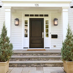LightfixturesUAE-1-Light Outdoor Farmhouse Lantern Striped Glass Wall Sconce-Wall Lights-1 Pack-