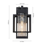 LightfixturesUAE-1-Light Outdoor Hammer Cage Glass Waterproof Wall Sconce-Wall Lights-1 Pack-