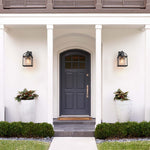 LightfixturesUAE-1-Light Outdoor Lantern Crackle Glass Shade Wall Sconce-Wall Lights-1 Pack-