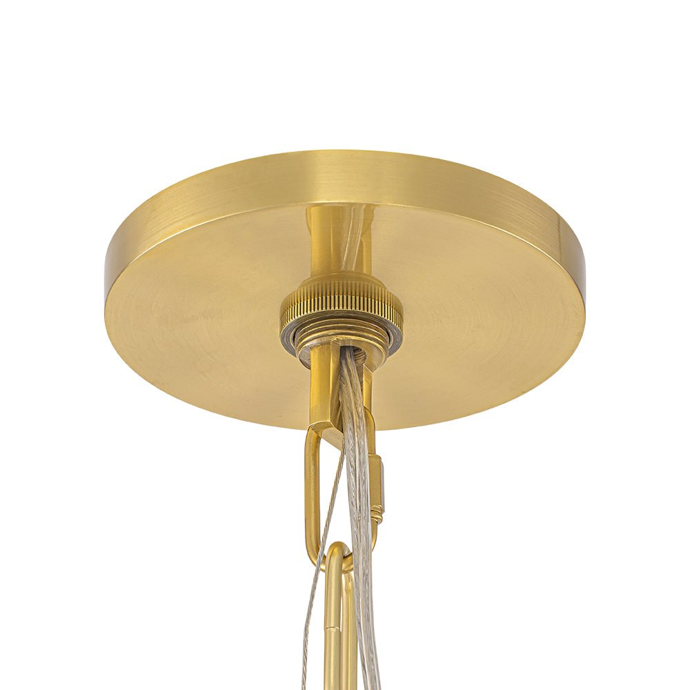 LightfixturesUAE-1-Light Petal Shell Antique Gold Pendant Light-Chandeliers-Antique Gold-