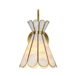 LightfixturesUAE-1-Light Petal Shell Antique Gold Wall Sconce for Bedside-Wall Lights-Antique Gold-