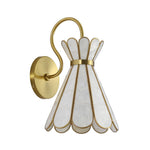 LightfixturesUAE-1-Light Petal Shell Antique Gold Wall Sconce for Bedside-Wall Lights-Antique Gold-