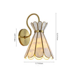 LightfixturesUAE-1-Light Petal Shell Antique Gold Wall Sconce for Bedside-Wall Lights-Antique Gold-