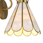 LightfixturesUAE-1-Light Petal Shell Antique Gold Wall Sconce for Bedside-Wall Lights-Antique Gold-