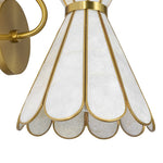 LightfixturesUAE-1-Light Petal Shell Antique Gold Wall Sconce for Bedside-Wall Lights-Antique Gold-
