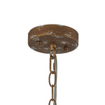 LightfixturesUAE-1-Light Rustic Aged Patina Iron Peacock Blue Dome Pendant Light-Pendant Lights-Small-