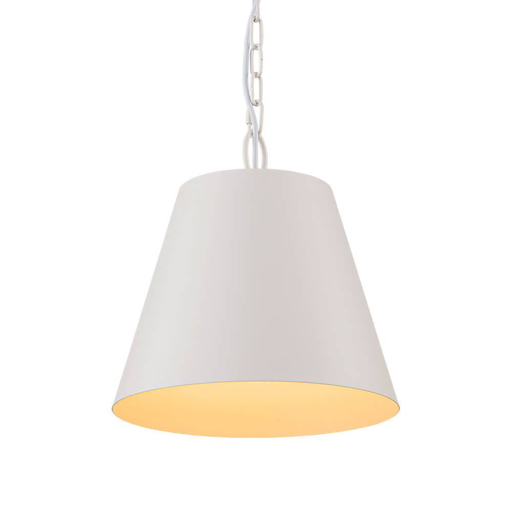 LightfixturesUAE-1-Light Scandinavian Geometric White Metal Pendant Light-Pendant Lights-Conical-