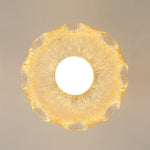 LightfixturesUAE-1-Light Vintage French Ribbed Ruffled Leaf Resin Dome Pendant Light-Pendant Lights-Brass-