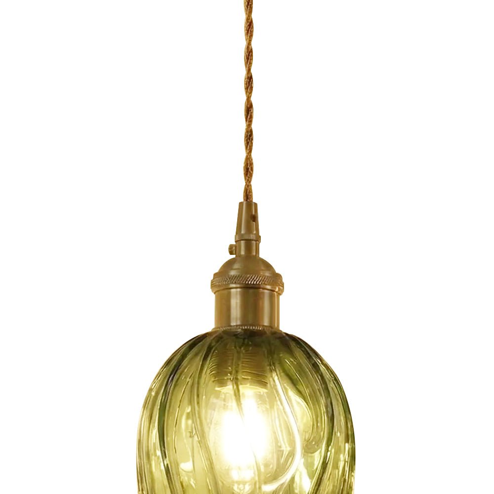 LightfixturesUAE-1-Light Vintage Glass Tulip Pendant Light-Pendant Lights-Clear-