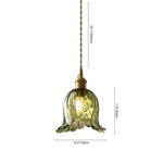 LightfixturesUAE-1-Light Vintage Glass Tulip Pendant Light-Pendant Lights-Clear-