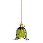 LightfixturesUAE-1-Light Vintage Glass Tulip Pendant Light-Pendant Lights-Clear-