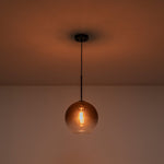 LightfixturesUAE-1-light Vintage Modern Gradient Smoke Grey Glass Pendant Light-Pendant Lights-Black-