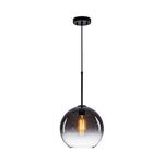 LightfixturesUAE-1-light Vintage Modern Gradient Smoke Grey Glass Pendant Light-Pendant Lights-Black-