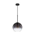 LightfixturesUAE-1-light Vintage Modern Gradient Smoke Grey Glass Pendant Light-Pendant Lights-Black-