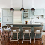 LightfixturesUAE-1-light Vintage Modern Gradient Smoke Grey Glass Pendant Light-Pendant Lights-Black-