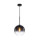 LightfixturesUAE-1-light Vintage Modern Gradient Smoke Grey Glass Pendant Light-Pendant Lights-Black-