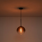 LightfixturesUAE-1-light Vintage Modern Gradient Smoke Grey Glass Pendant Light-Pendant Lights-Black-