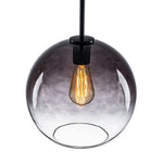 LightfixturesUAE-1-light Vintage Modern Gradient Smoke Grey Glass Pendant Light-Pendant Lights-Black-