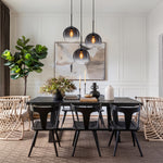 LightfixturesUAE-1-light Vintage Modern Gradient Smoke Grey Glass Pendant Light-Pendant Lights-Black-