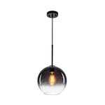LightfixturesUAE-1-light Vintage Modern Gradient Smoke Grey Glass Pendant Light-Pendant Lights-Black-