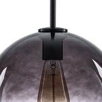 LightfixturesUAE-1-light Vintage Modern Gradient Smoke Grey Glass Pendant Light-Pendant Lights-Black-