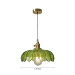 LightfixturesUAE-1-Light Vintage Romantic Retro Lotus Petal Glass Pendant Light-Pendant Lights-Amber-