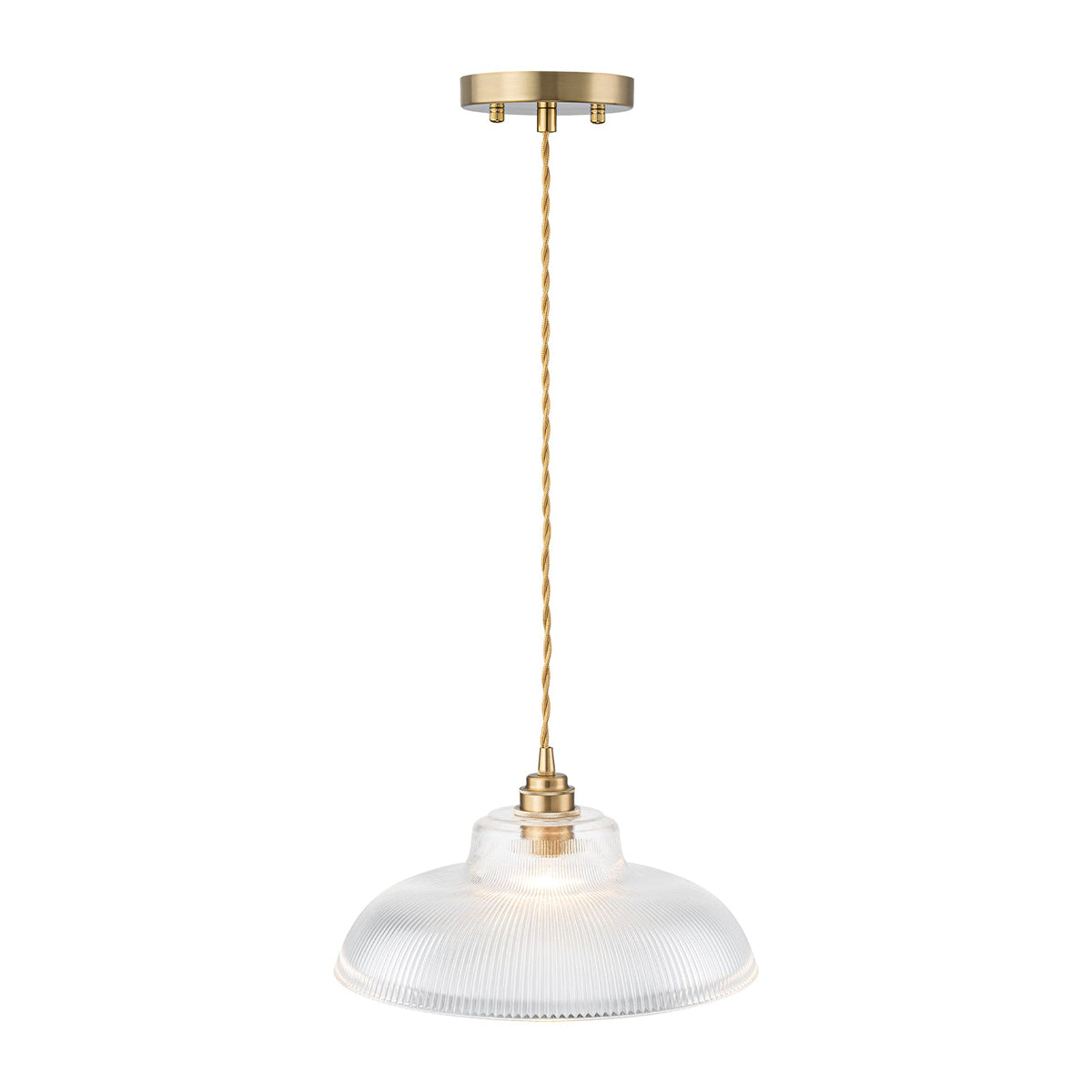 LightfixturesUAE-1-Light Vintage Striped Glass Dome-Shaped Pendant Light-Pendant Lights-Green-
