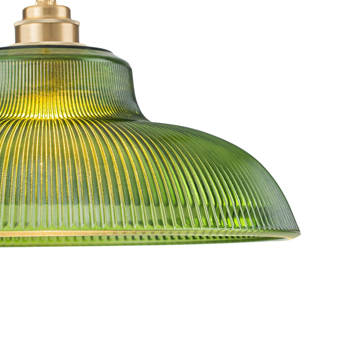 LightfixturesUAE-1-Light Vintage Striped Glass Dome-Shaped Pendant Light-Pendant Lights-Green-