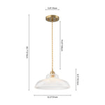 LightfixturesUAE-1-Light Vintage Striped Glass Dome-Shaped Pendant Light-Pendant Lights-Green-